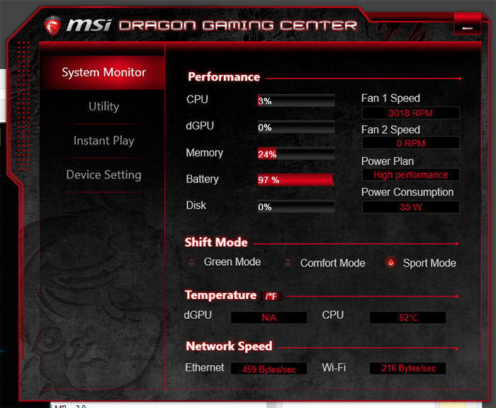 MSI GP72 Leopard Pro-002 performance